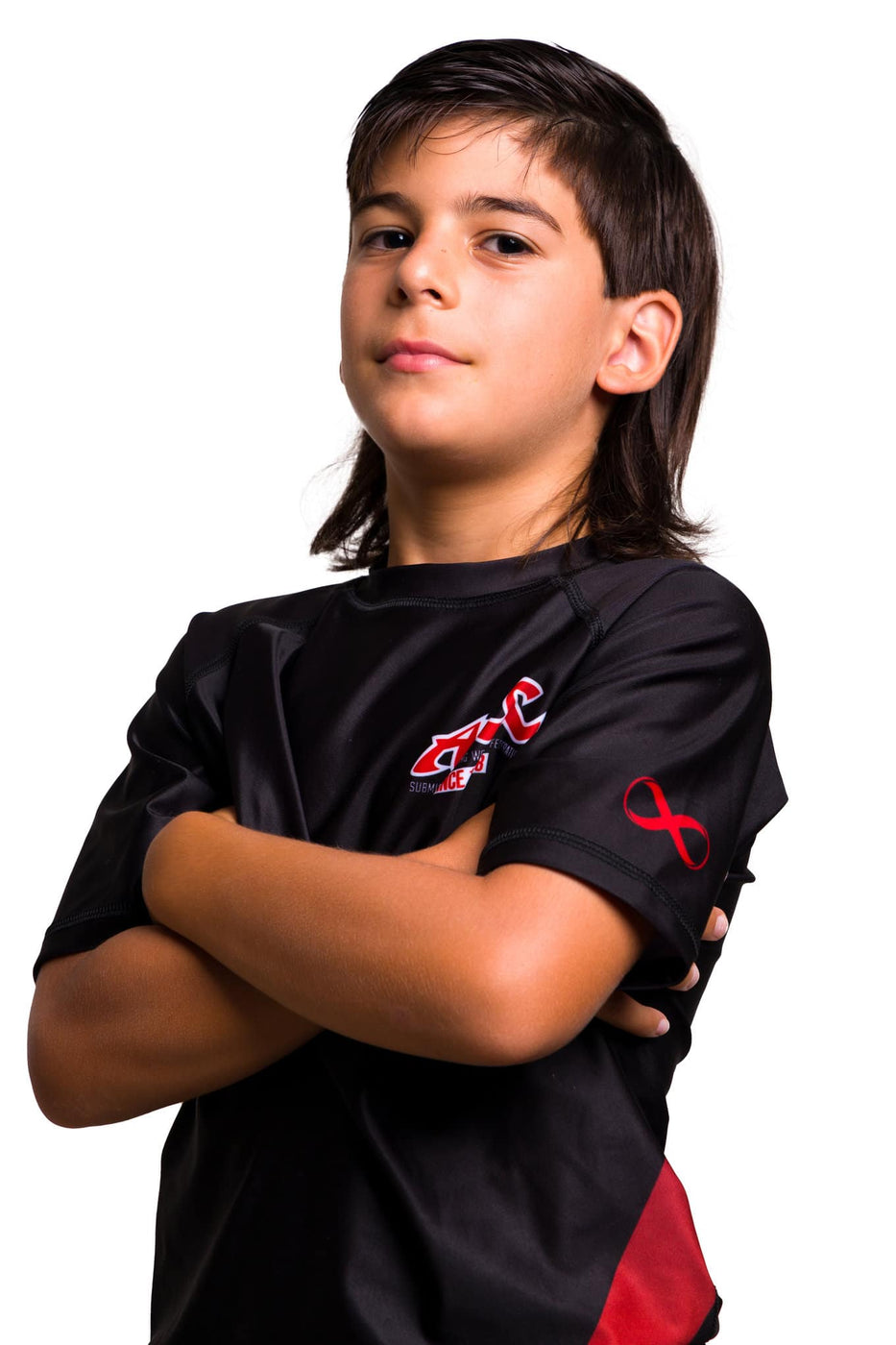 ADCC Original Rash Guard Short Sleeve Black Kids