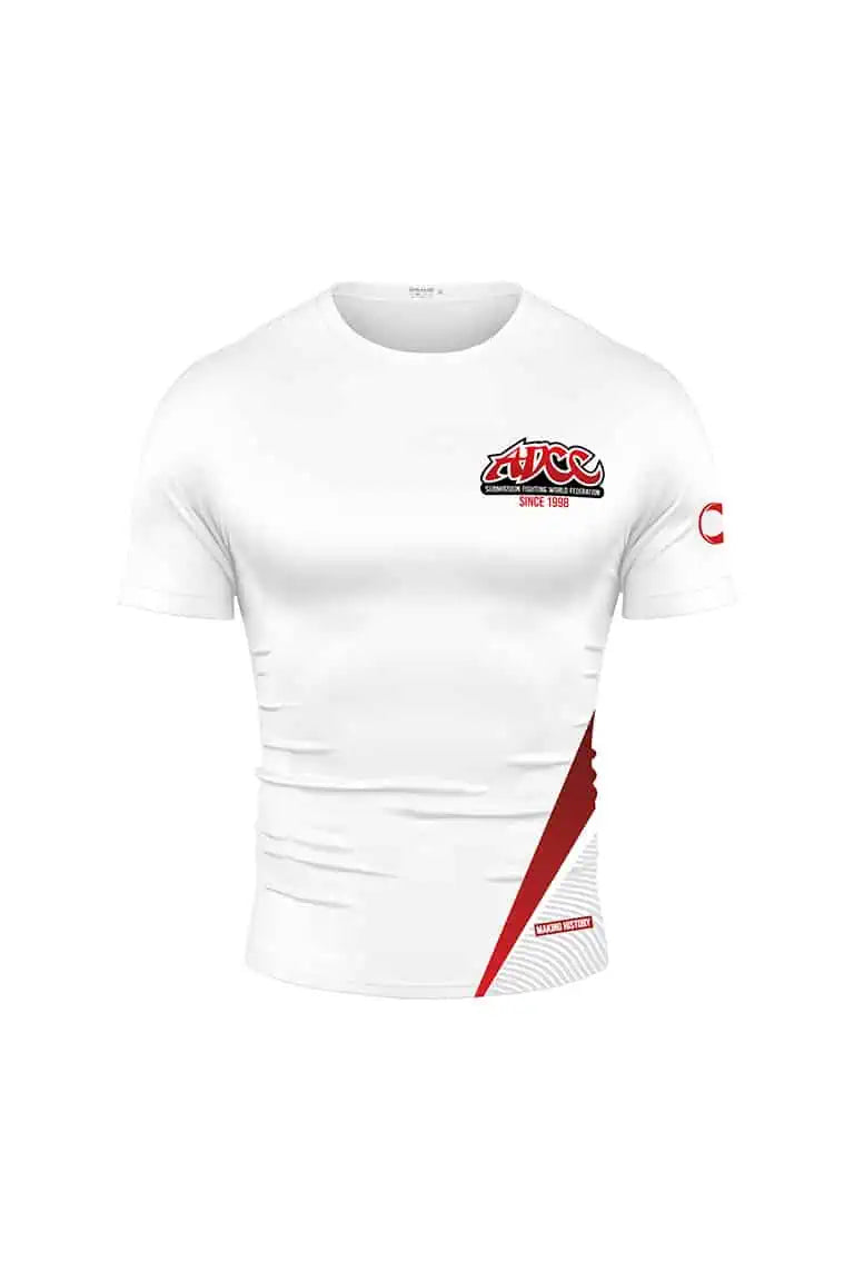 ADCC Rash Guard Short Sleeve White