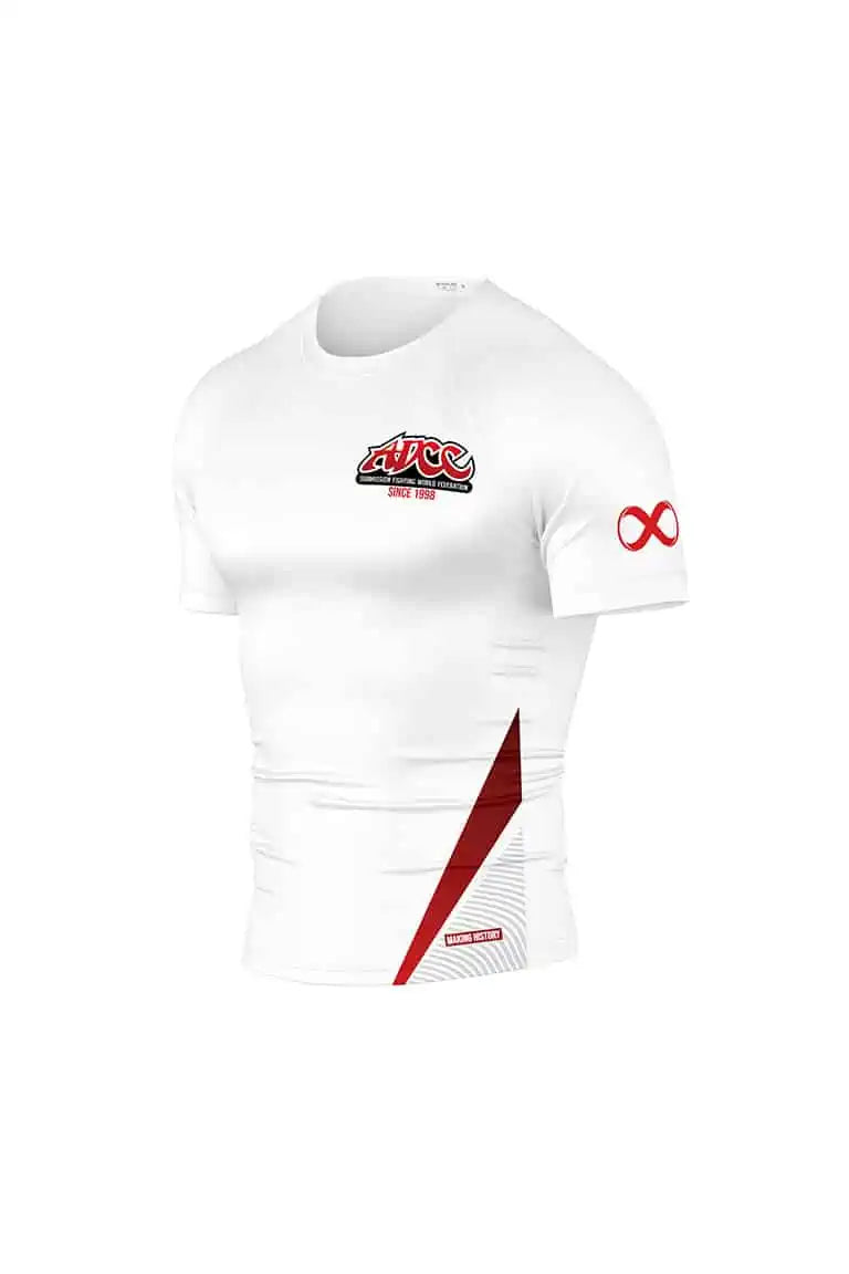 ADCC Rash Guard Short Sleeve White