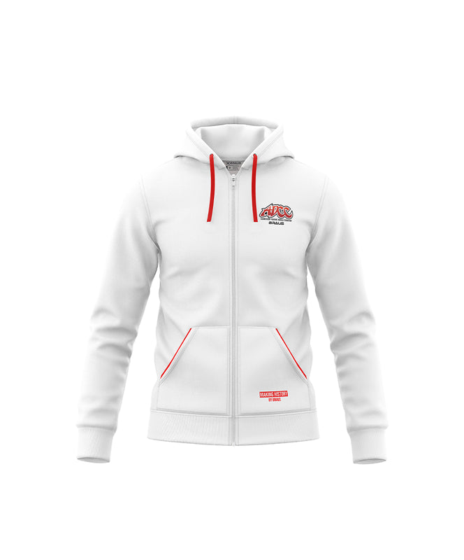 ADCC Cotton Zip Up Jumper White