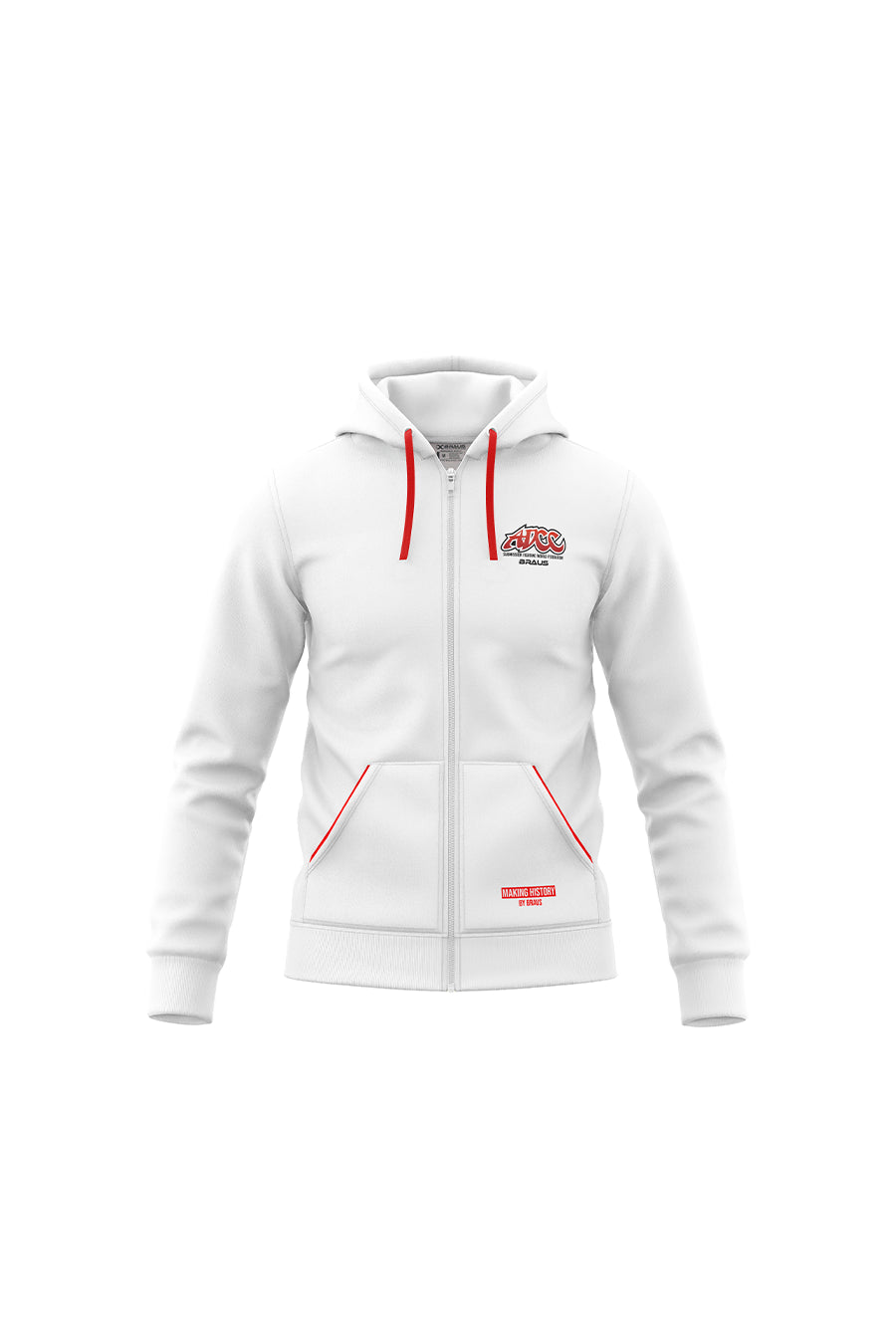 ADCC Cotton Zip Up Jumper White