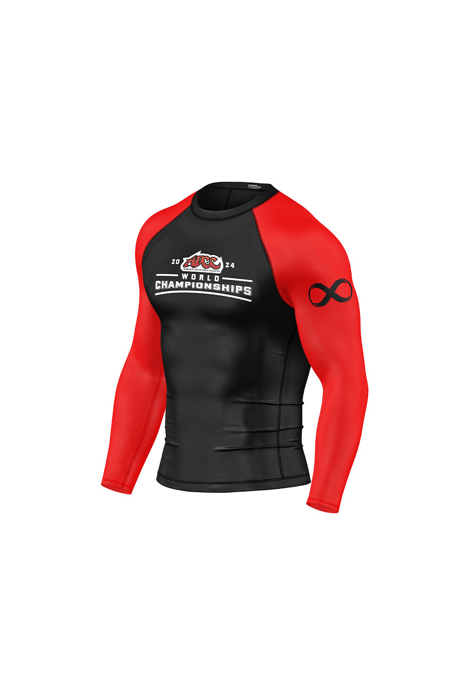 ADCC WC1 Red Black Rash Guard Long Sleeve