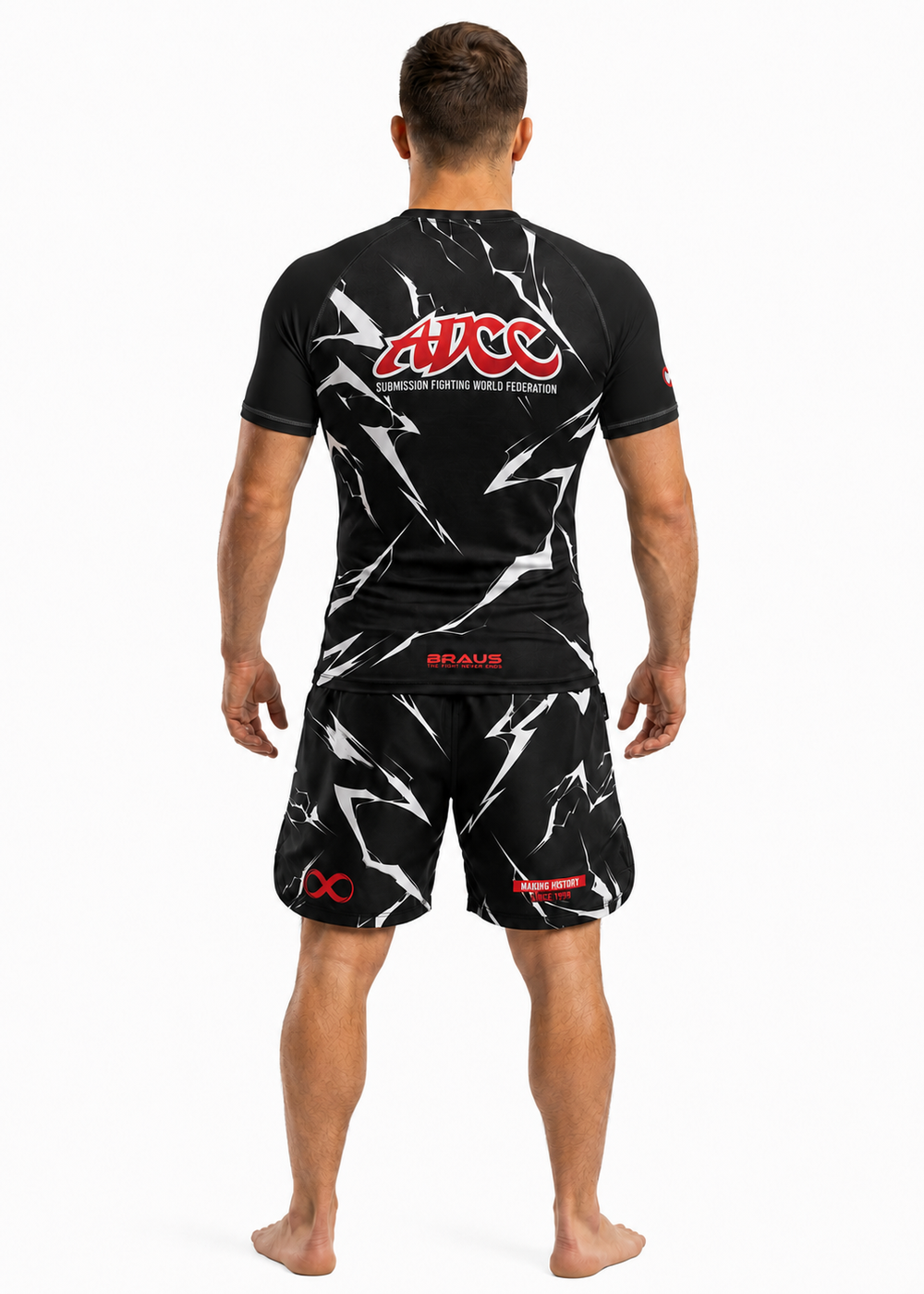 ADCC Lightning No Gi Fight Shorts Black Adults